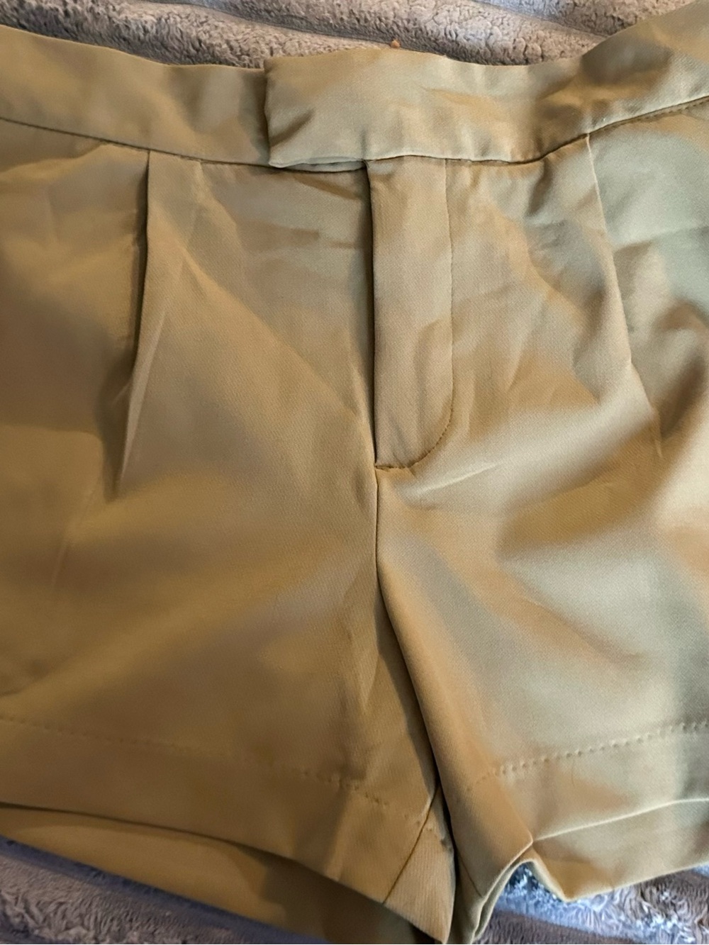 a new day Men’s Pleated Chino Shorts in Olive Green
